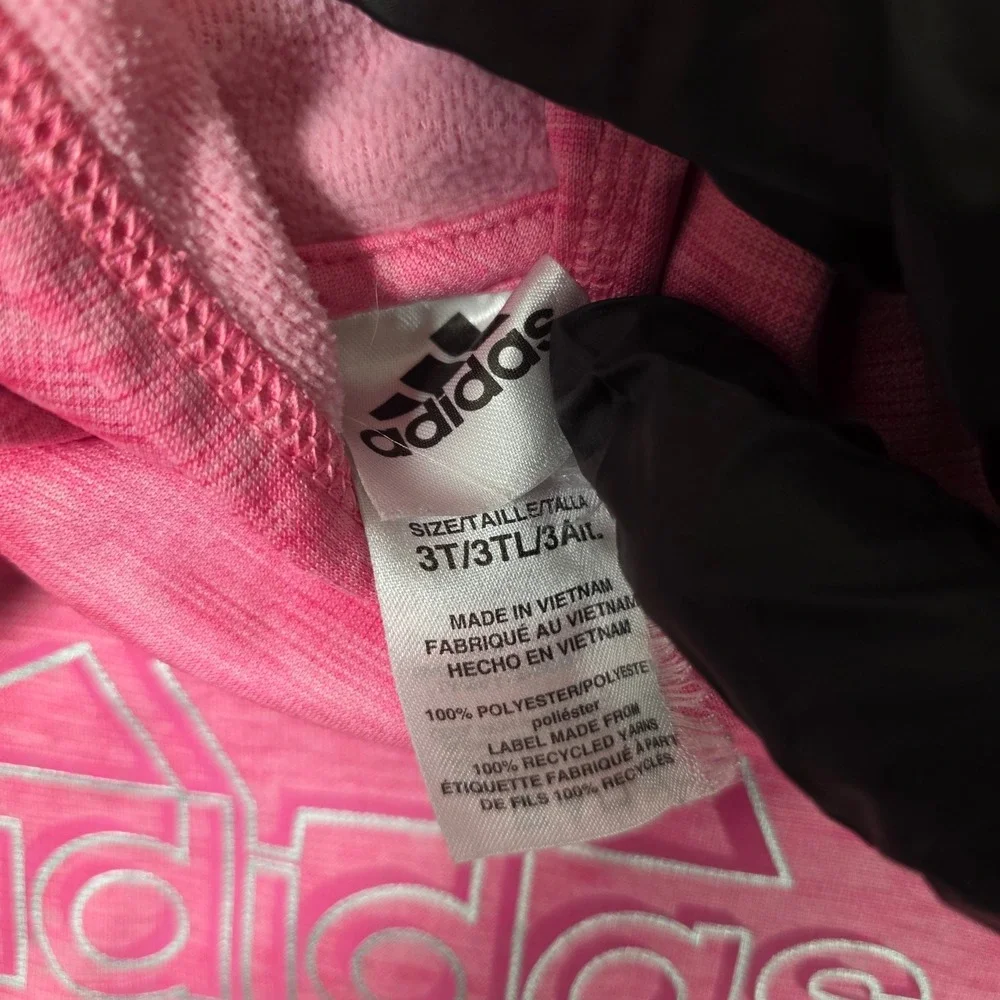 Adidas Toddler Girls 2PC Tracksuit Hoodie Jogger Set 3T Pink‎